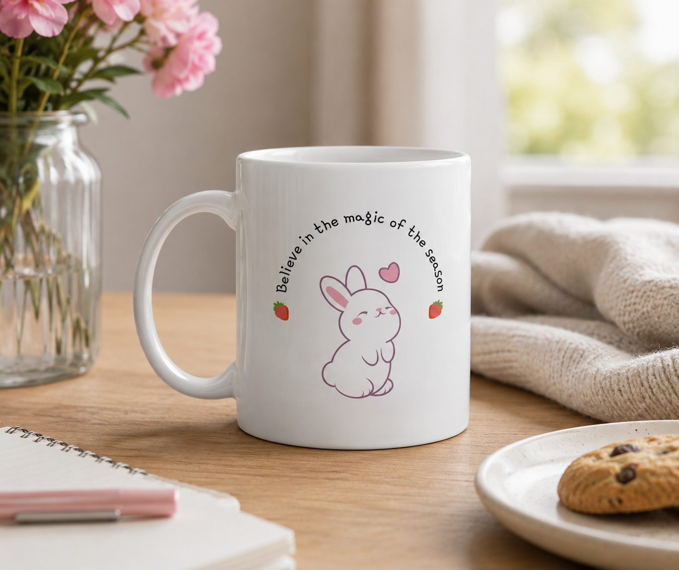 Believe in the Magic | Kawaii Bunny Coffee Mug