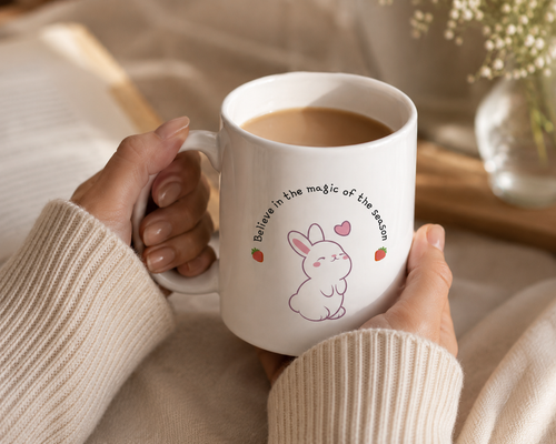 Believe in the Magic | Kawaii Bunny Coffee Mug