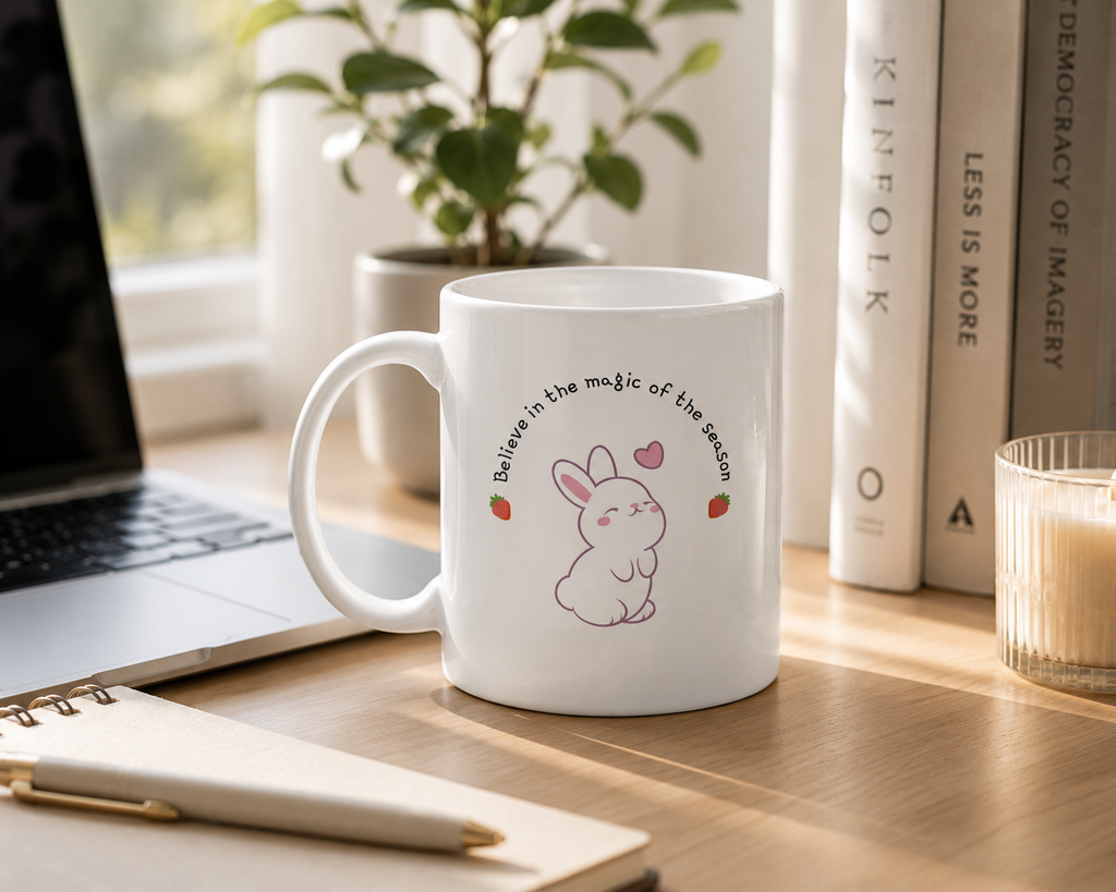 Believe in the Magic | Kawaii Bunny Coffee Mug