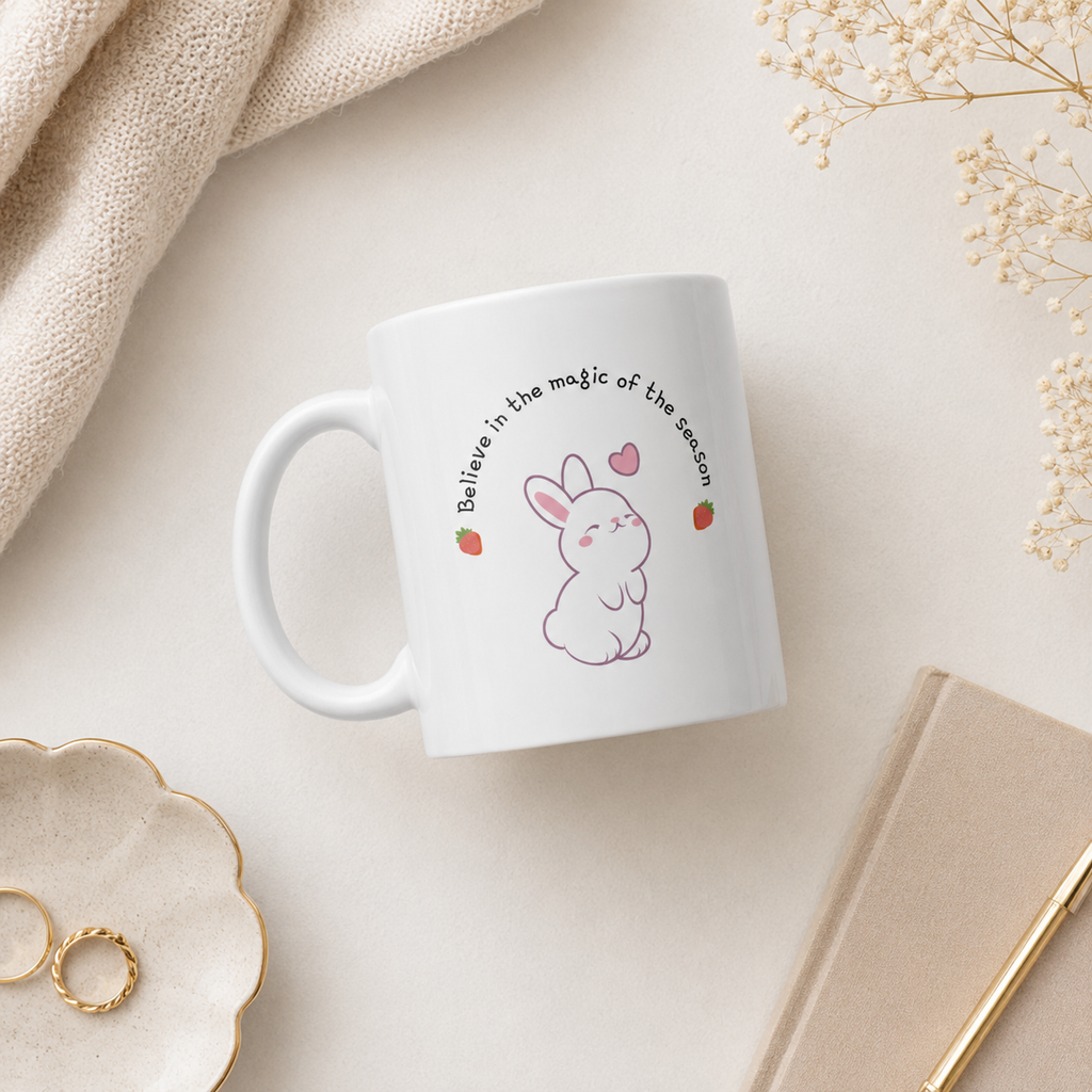 Believe in the Magic | Kawaii Bunny Coffee Mug